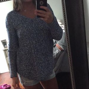 Blue Heathered Sweater- AMERICAN EAGLE